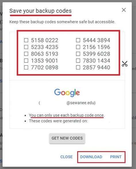 Sign in with backup codes